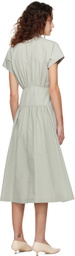LOW CLASSIC Green Gathered Midi Dress