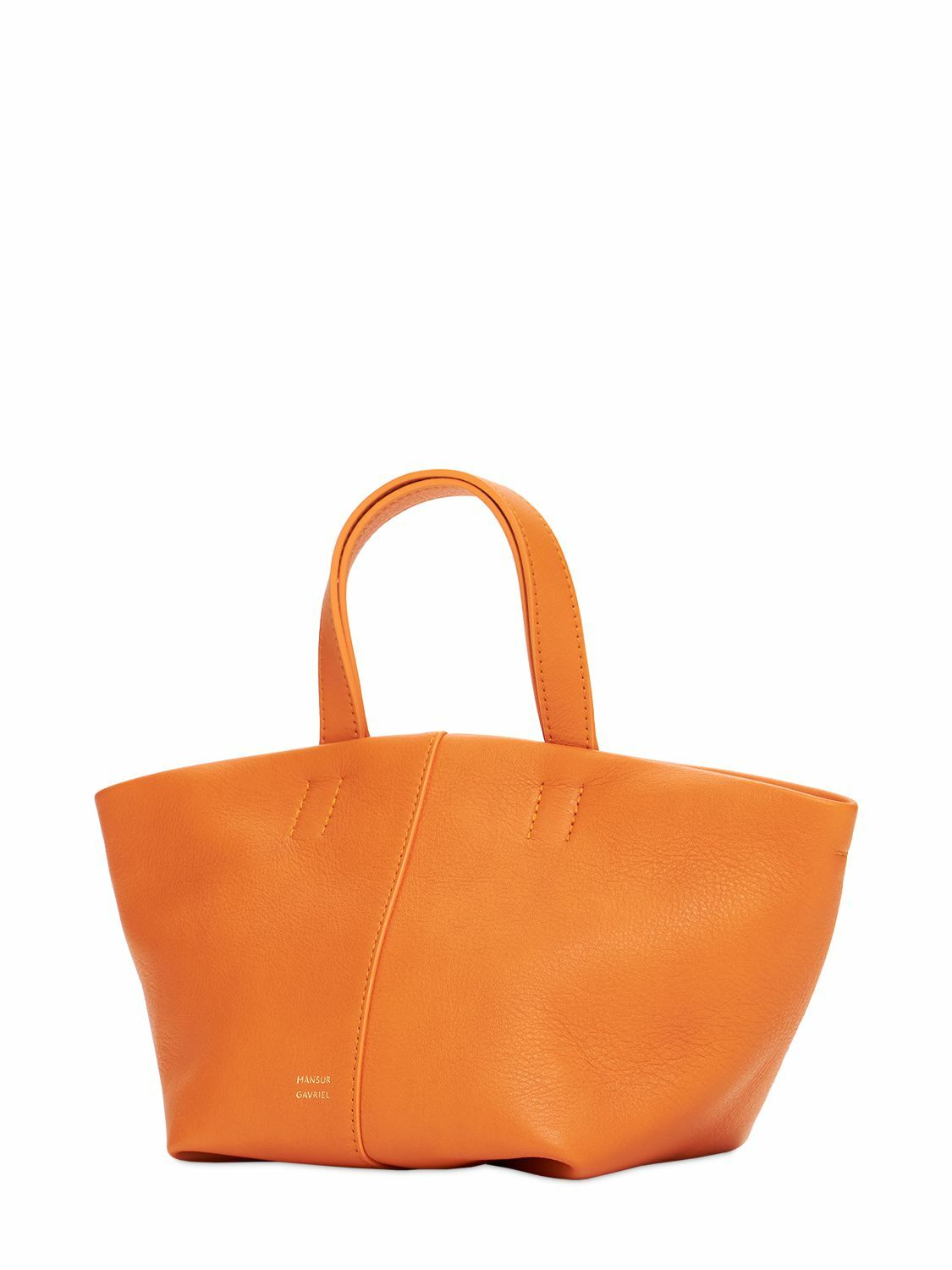 MANSUR GAVRIEL Mini Tulipano Leather Top Handle Bag