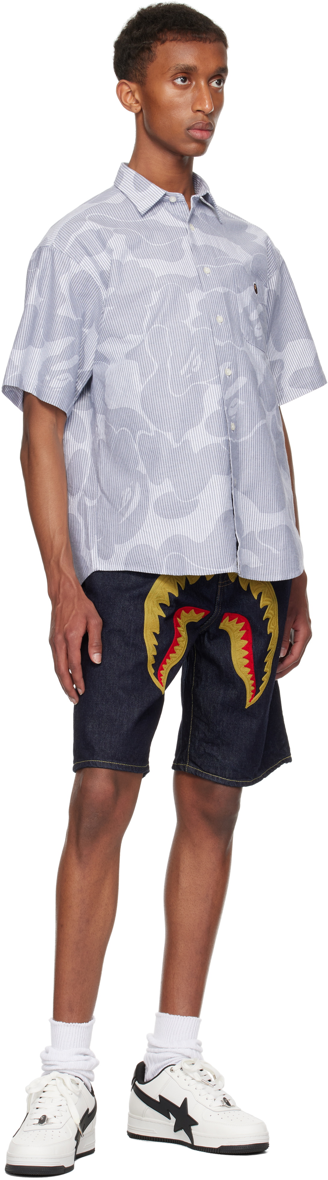 【A BATHING APE】SOLID CAMO STRIPE ONE POINT RELAXED FIT TEE SOLID CAMO STRIPE ONE POINT RELAXED FIT TEE | bape.com