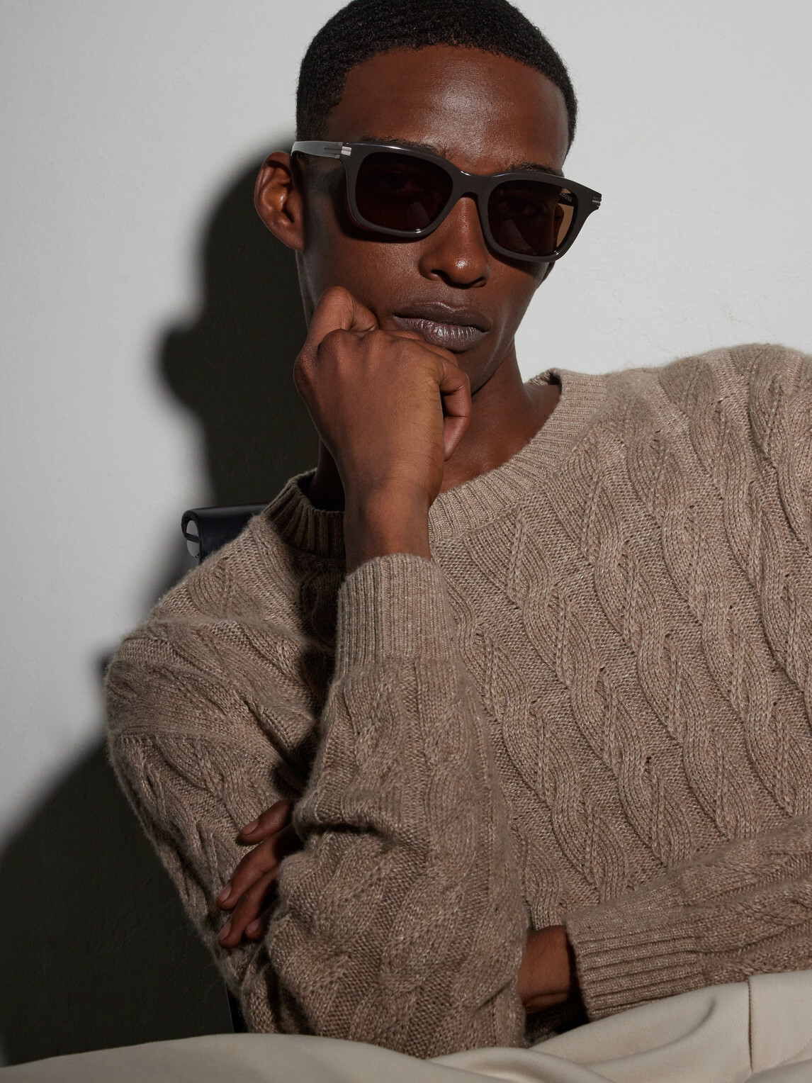 Zegna - Rectangular-Frame Acetate Sunglasses