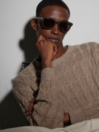 Zegna - Rectangular-Frame Acetate Sunglasses