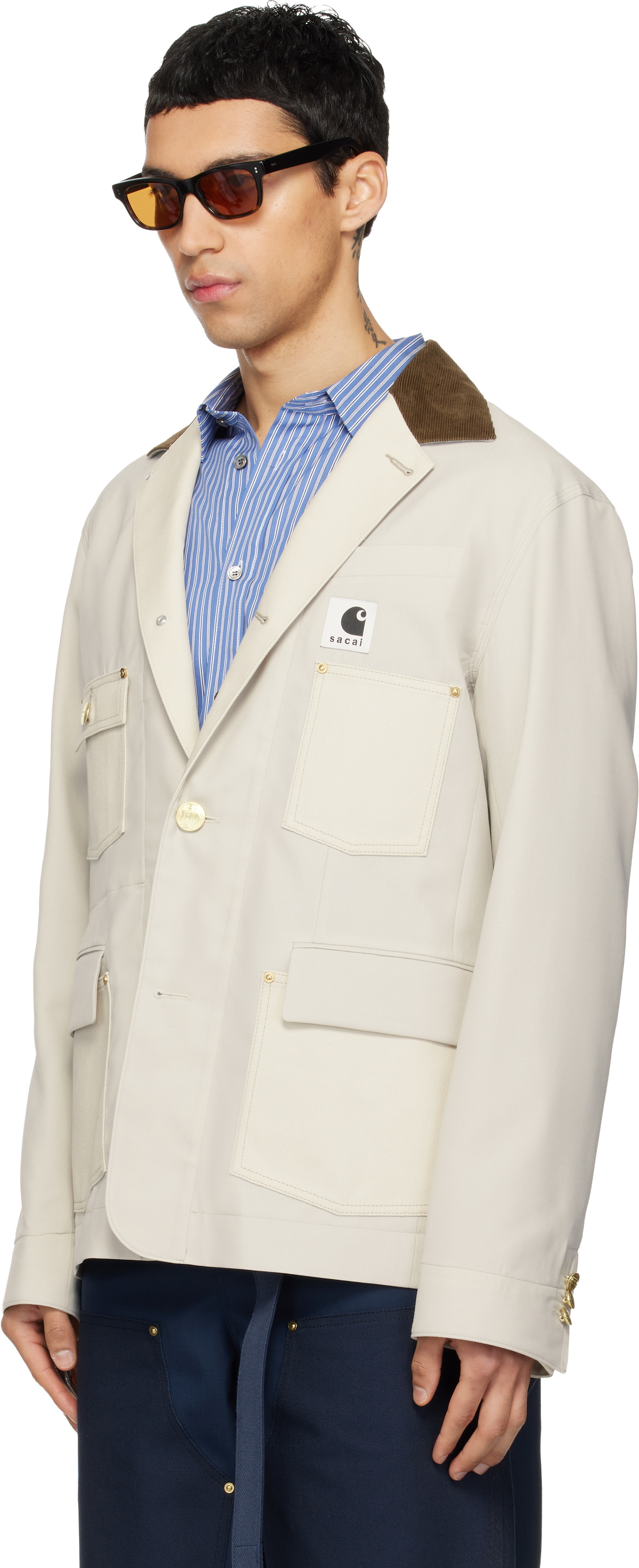 sacai Off-White Carhartt WIP Edition Suiting & Duck Blazer