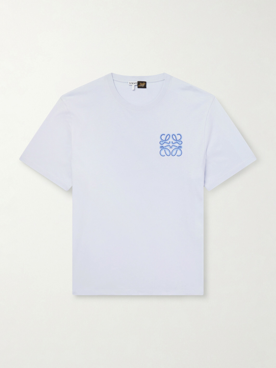 LOEWE - Paula's Ibiza Logo-Embroidered Cotton T-Shirt - Blue