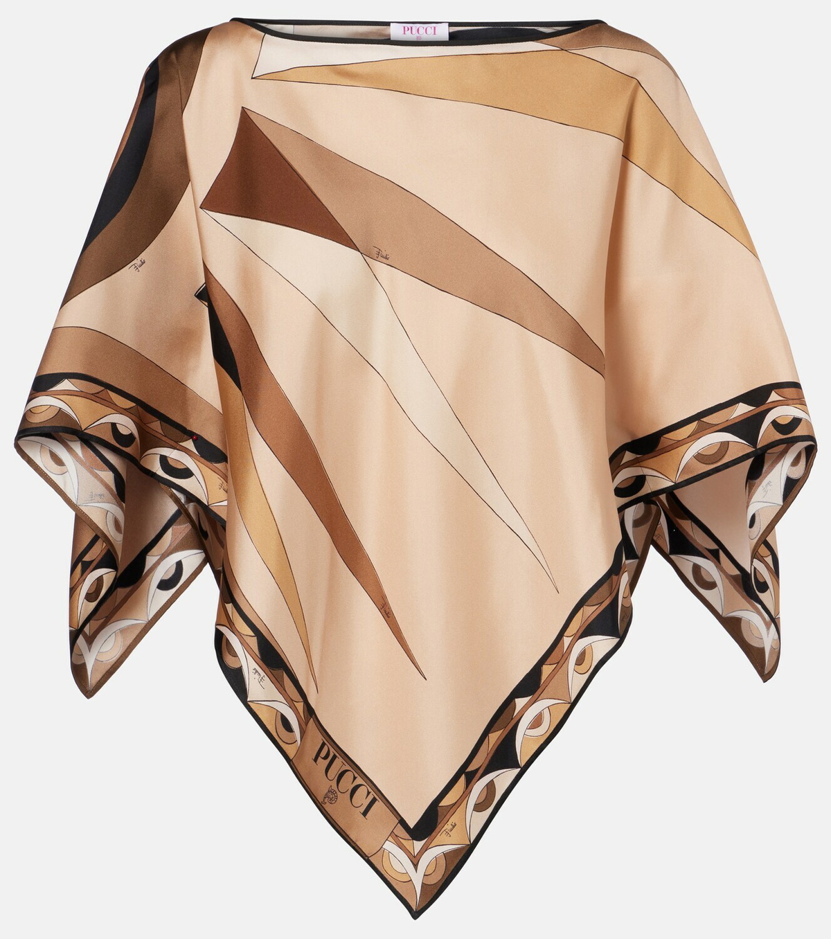 Pucci Hawaii silk satin cape