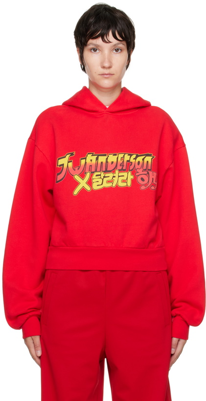 Photo: JW Anderson Red Graphic Hoodie