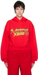 JW Anderson Red Graphic Hoodie