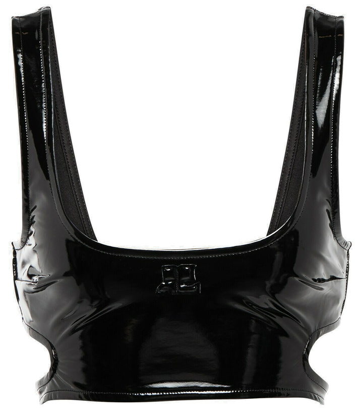 Photo: Courrèges Faux leather cutout crop top