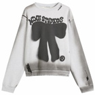 Acne Studios Women's Franziska Marker Bow Sweatshirt in Pale Grey Melange