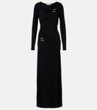 Veronica Beard Viela gathered jersey maxi dress