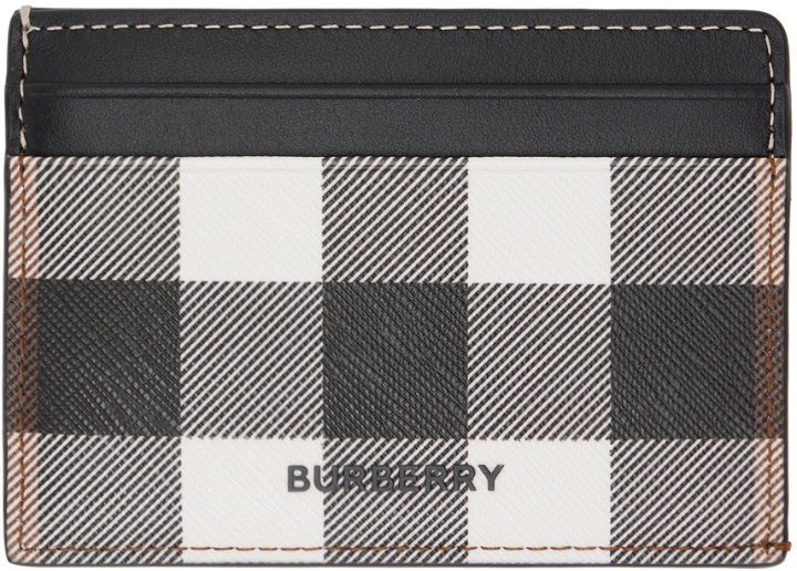 Photo: Burberry Black & White Check Card Holder