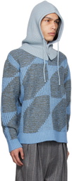 AFTER PRAY Blue Drawstring Beanie