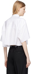 HommeGirls White Cropped Shirt