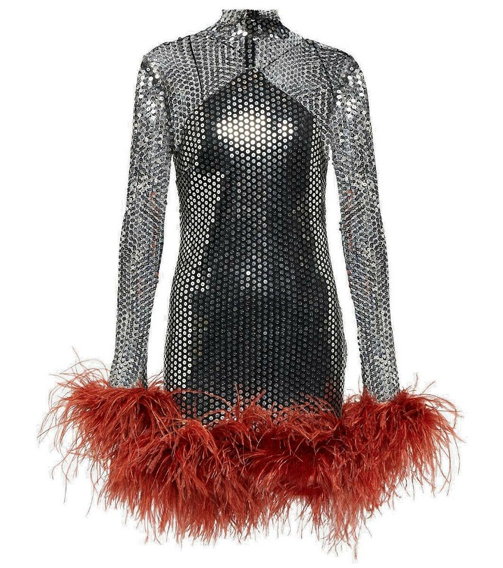 Photo: Taller Marmo Williams feather-trimmed sequined minidress