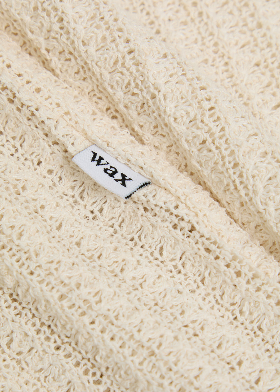 Wax London Prim Cotton-knit Vest Ecru