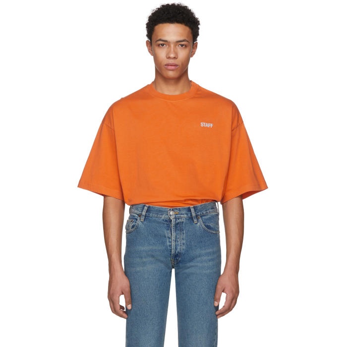 Photo: Vetements Orange Staff Reflector T-Shirt