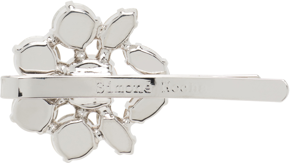 Simone Rocha Silver Mini Heartbloom Hair Clip