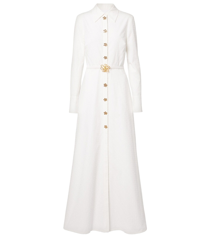 Photo: Oscar de la Renta Belted cotton poplin shirt dress
