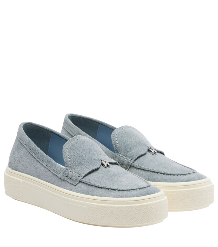 Photo: Hogan H705 suede platform loafers