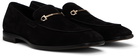 Ferragamo Black Gancini Ornament Loafers