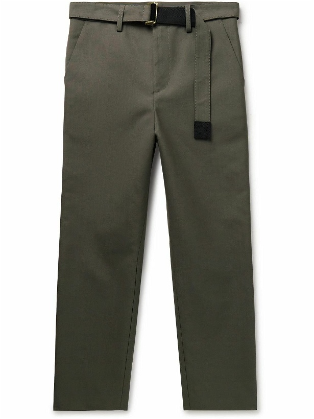 Photo: Sacai - Carhartt WIP Straight-Leg Belted Woven Trousers - Brown
