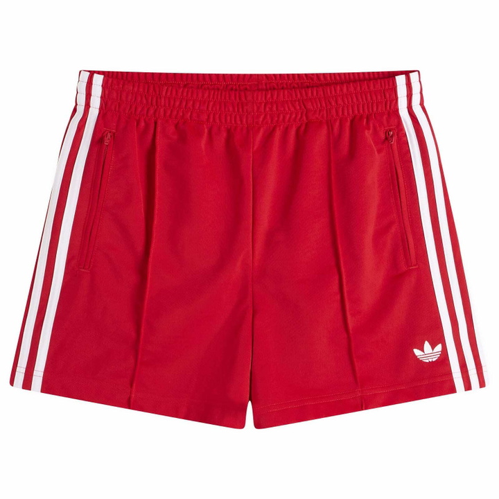 Photo: Adidas Women's Firebird Shorts in Better Scarlet/White