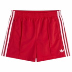 Adidas Women's Firebird Shorts in Better Scarlet/White