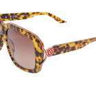 Casablanca Men's Oversized Square Sunglasses in Tortoiseshell/Red