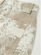 Ninety Percent - Straight-Leg Printed Organic Denim Shorts - Brown