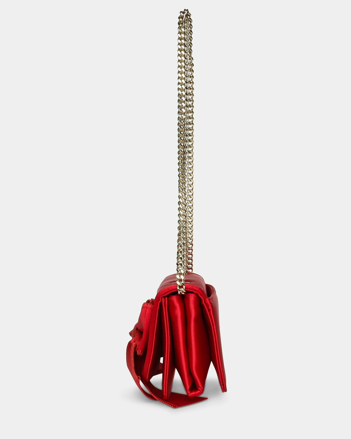 Steve Madden Bsaucer Bag in Red Satin