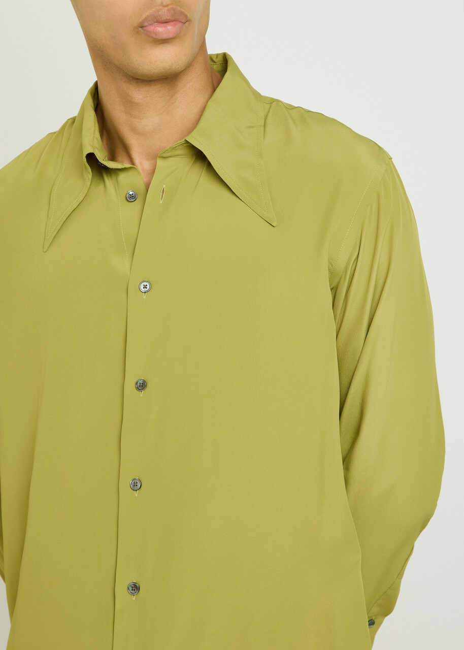 Ami Paris Woven Shirt Light Green