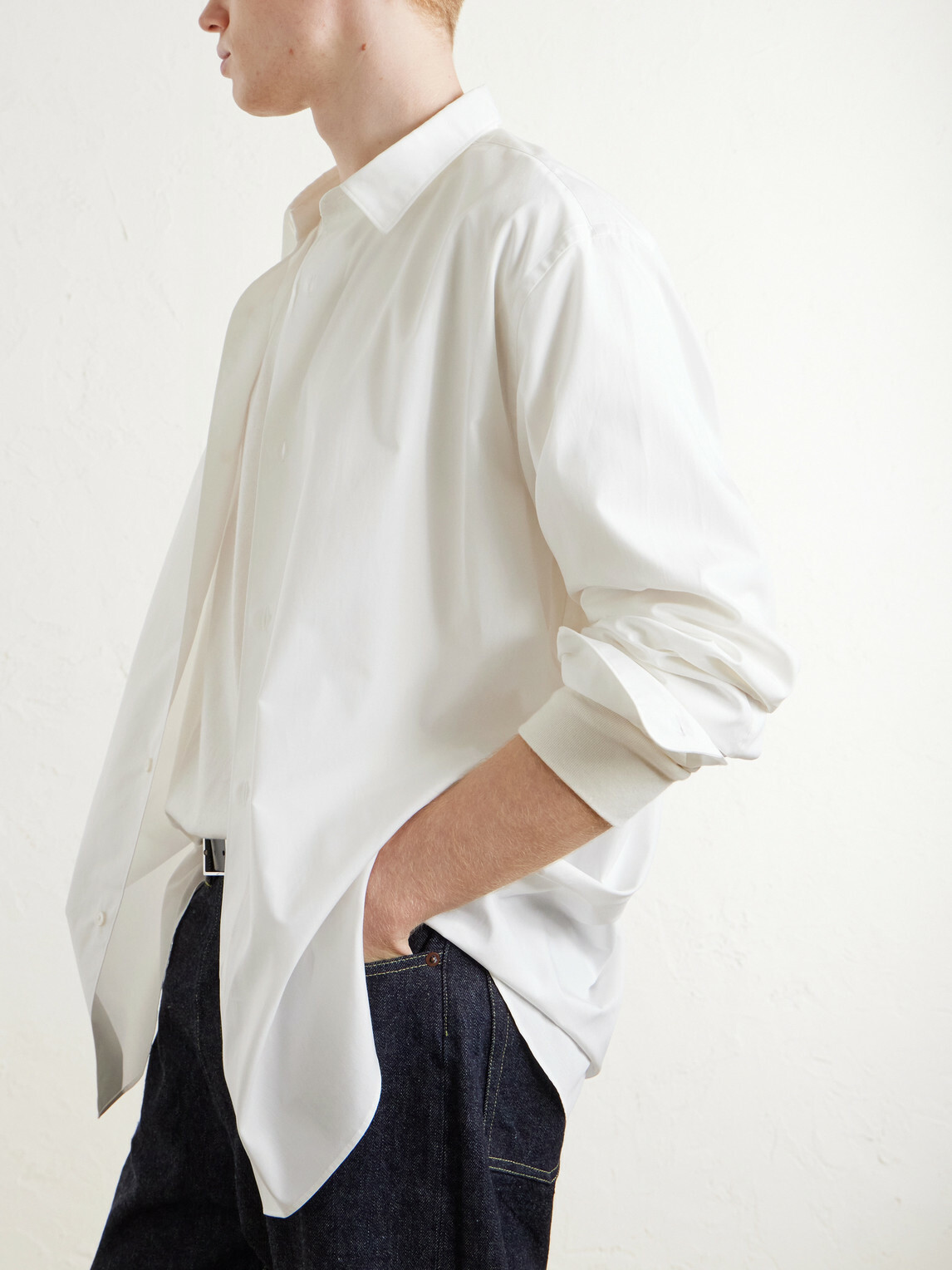 A.PRESSE - Cotton-Poplin Shirt - White