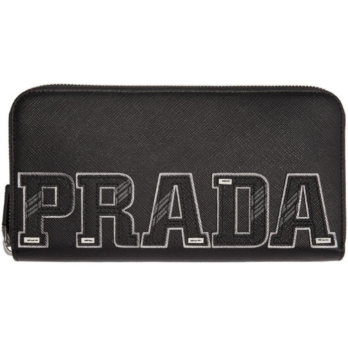 Photo: Prada Black Saffiano Logo Wallet