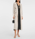 Self-Portrait Crystal-embellished trench coat