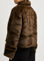 Meotine Kelly Cropped Faux fur Jacket Brown
