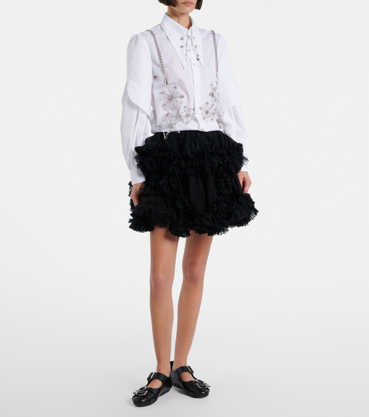 Noir Kei Ninomiya Tulle miniskirt