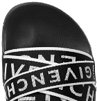Givenchy - Logo-Jacquard Webbing, Leather and Rubber Slides - Black