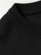 FRAME - Cotton-Jersey Henley T-Shirt - Black