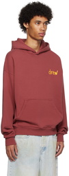 drew house Burgundy Embroidered Hoodie