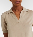 Altuzarra Clay cropped cotton and silk polo sweater