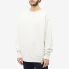 Maison Margiela Men's Embroidered Numbers Logo Crew Sweat in Chalk