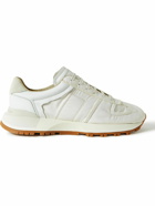 Maison Margiela - Runner Suede-Trimmed Leather and Nylon Sneakers - White