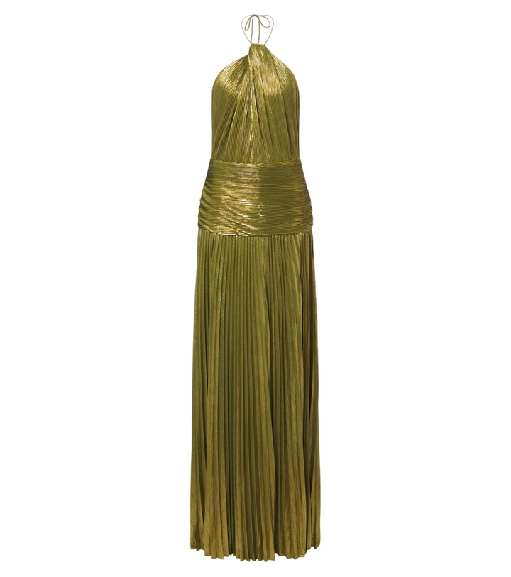 Photo: Retrofête Thalia plissé halterneck gown
