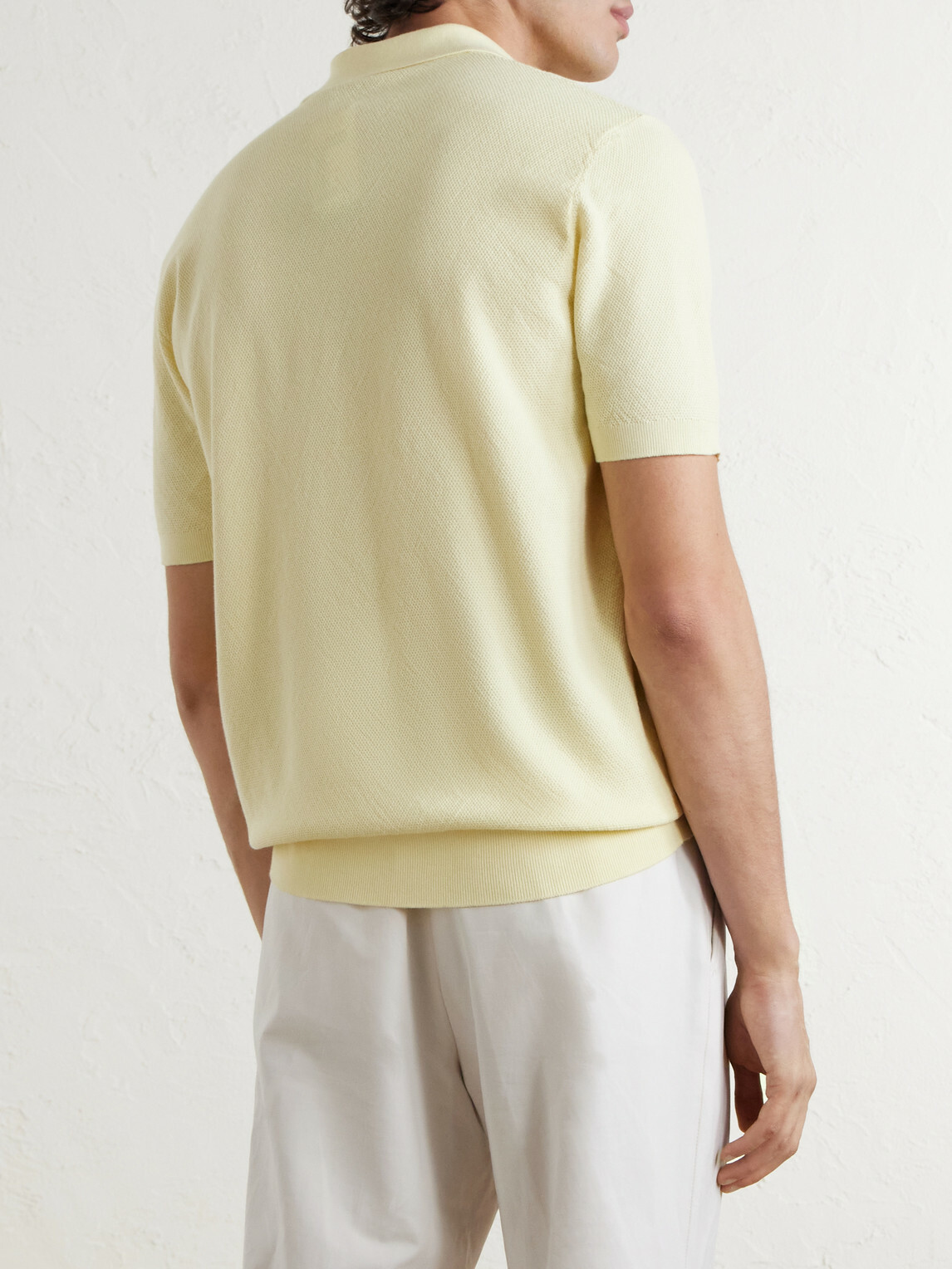 Boglioli - Cotton-Piqué Polo Shirt - Yellow