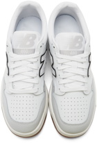 New Balance White & Grey BB480 Sneakers