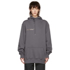 Polythene* Optics Grey Logo Vertical Hoodie