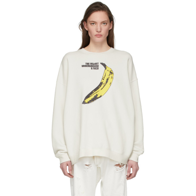 R13 Off White The Velvet Underground Edition Oversized Sweatshirt R13