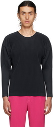 Homme Plissé Issey Miyake Navy Basics Long Sleeve T-Shirt