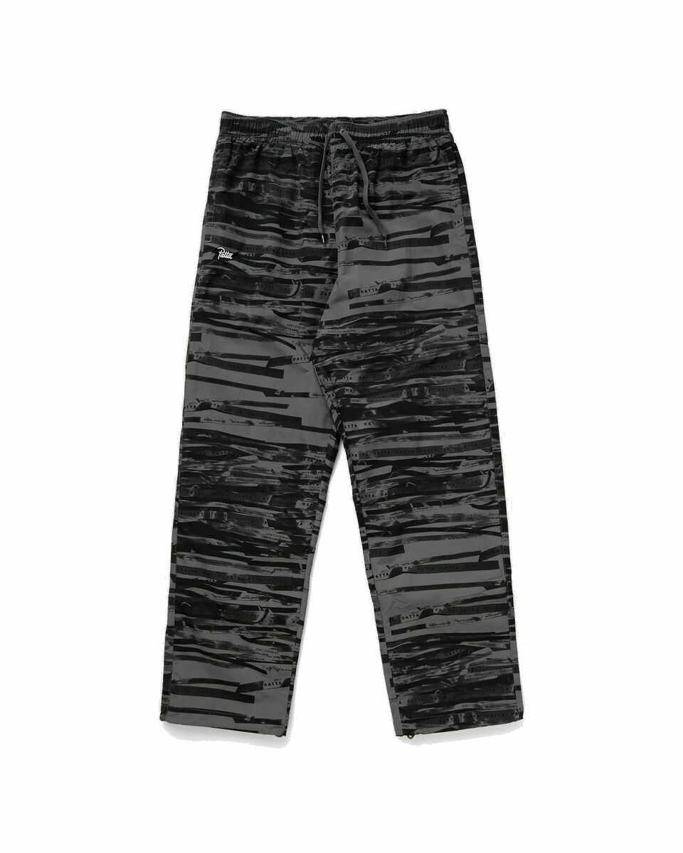 Photo: Patta Ribbons Nylon M2 Track Pants Black/Grey - Mens - Track Pants
