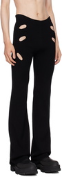 Dion Lee SSENSE Exclusive Black Lock Slit Trousers