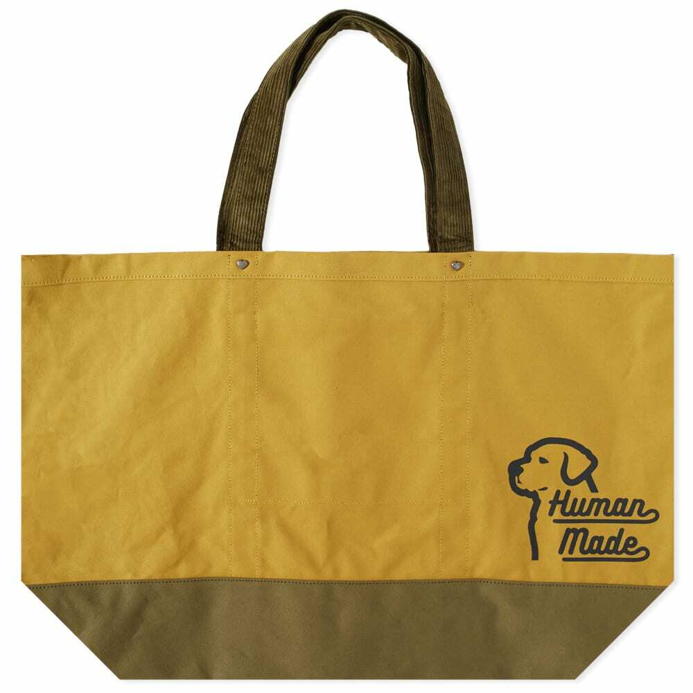 Human Made Men's Large Twill Tote in Yellow Human Made